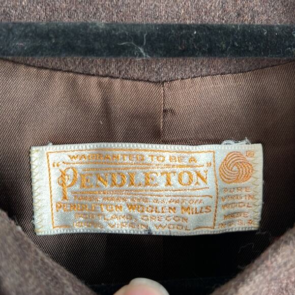 Vintage Pendleton 100% virgin wool crewneck bolero blazer - Picture 5 of 7